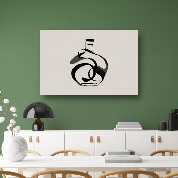 Schaduwspel in Monochromatisch Design poster