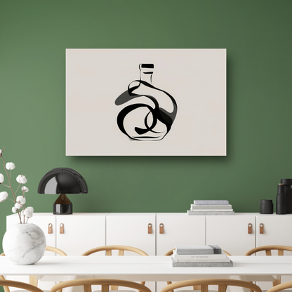 Schaduwspel in Monochromatisch Design poster