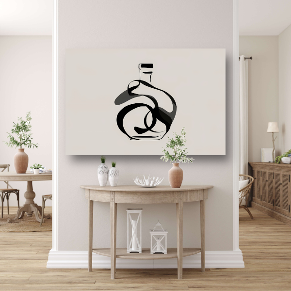 Schaduwspel in Monochromatisch Design poster