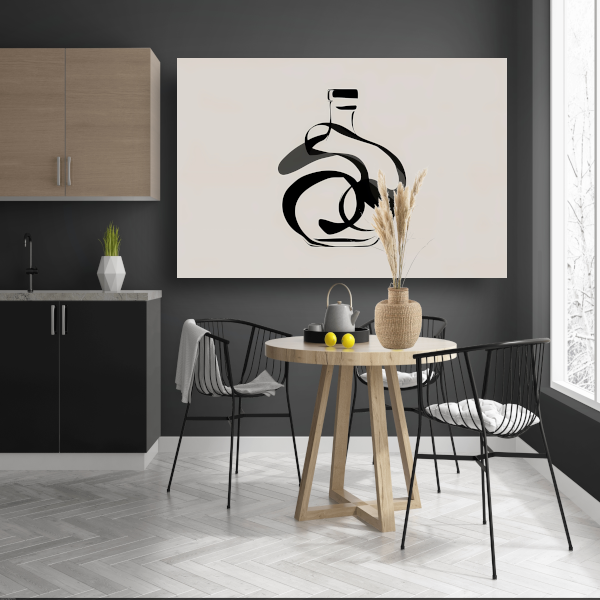 Schaduwspel in Monochromatisch Design poster
