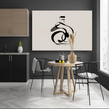 Schaduwspel in Monochromatisch Design poster