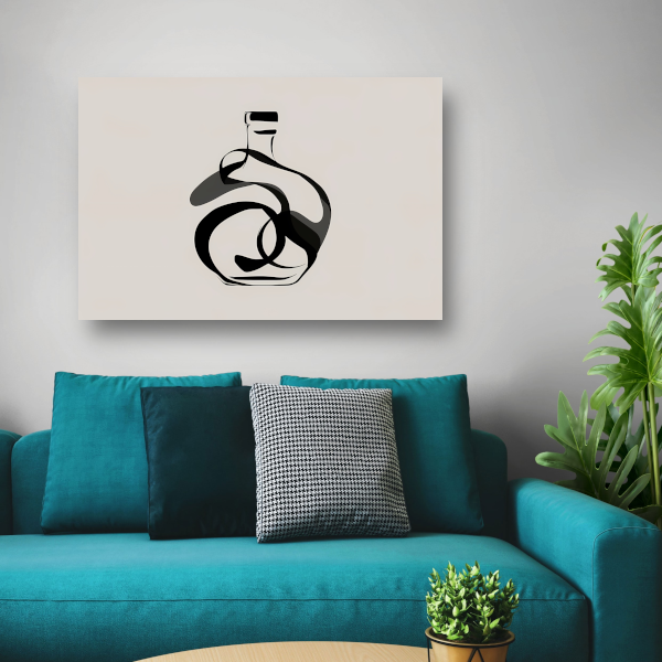Schaduwspel in Monochromatisch Design poster