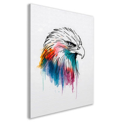 Moderne Kleurrijke Adelaar Lijnkunst canvas