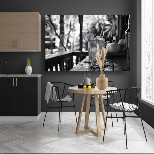 Minimalistisch stilleven mojito canvas met baklijst