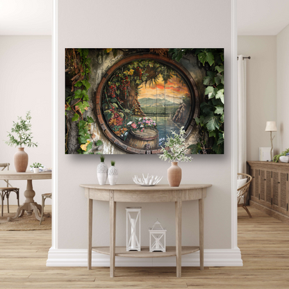 Impressionistisch Wijnvat Landschap canvas