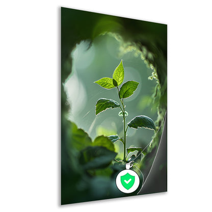 Jonge plant in het zonlicht poster