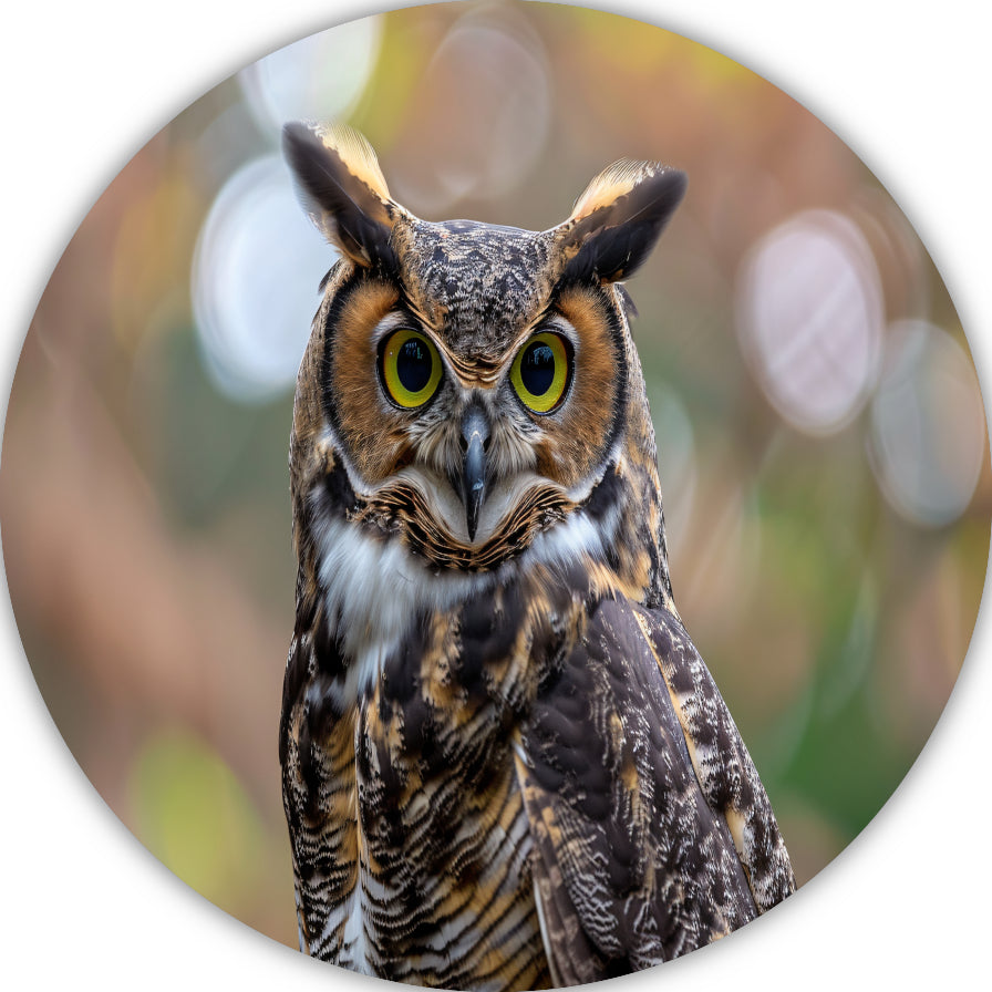 Alert Oog van de Natuurlijke Uil forex muurcirkel