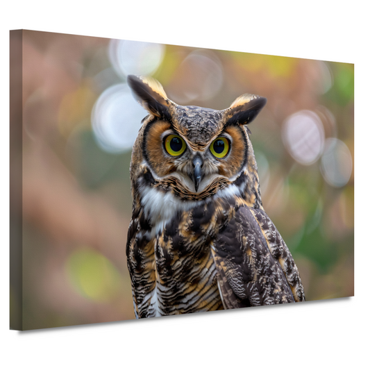 Alert Oog van de Natuurlijke Uil canvas