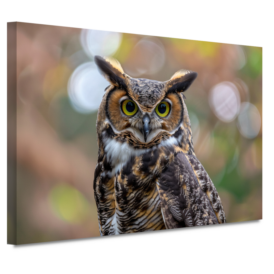 Alert Oog van de Natuurlijke Uil canvas