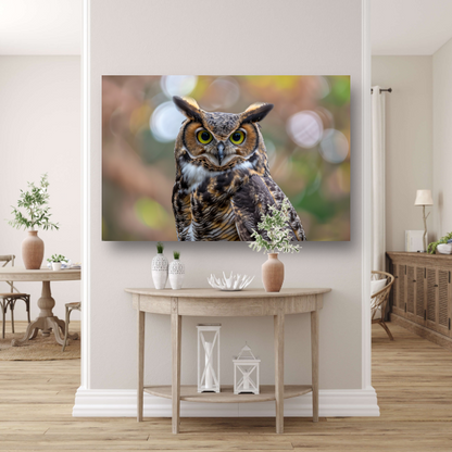 Alert Oog van de Natuurlijke Uil canvas