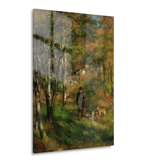 Jules Le Coeur en zijn honden in het bos van Fontainebleau - Pierre-Auguste Renoir Acrylglas