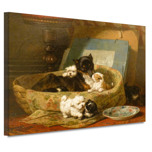 De kleine boefjes - Henriëtte Ronner-Knip canvas