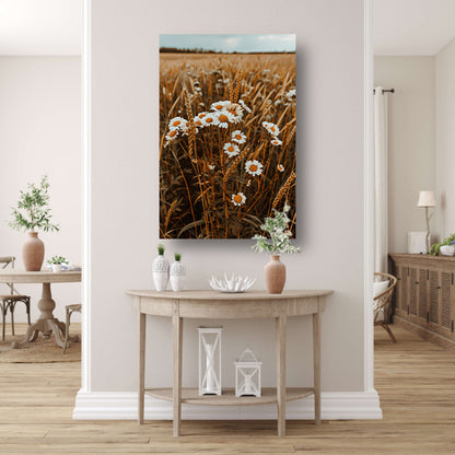 Margrieten in een Gouden Korenveld canvas