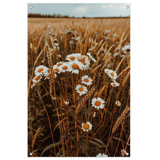 Margrieten in een Gouden Korenveld tuinposter