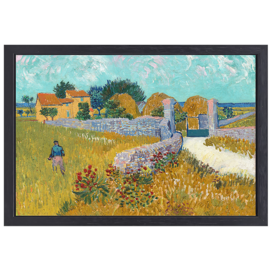 Boerderij in de Provence - Vincent van Gogh canvas met baklijst