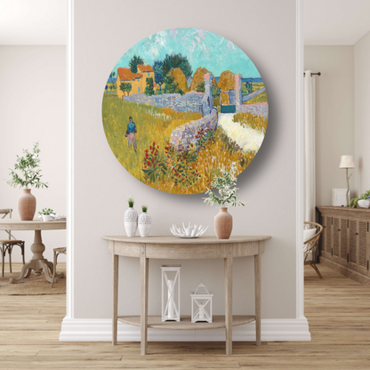 Boerderij in de Provence - Vincent van Gogh forex muurcirkel