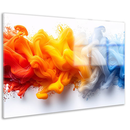Kleurrijke abstracte kunst met vloeiende vormen acrylglas