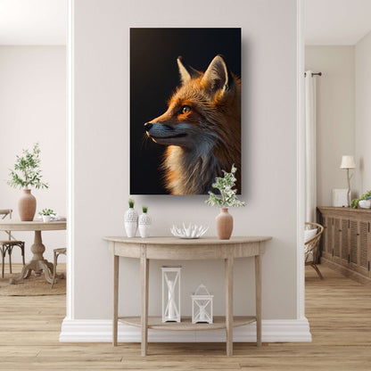 Intense blik van een majestueuze vos canvas