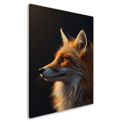 Intense blik van een majestueuze vos canvas