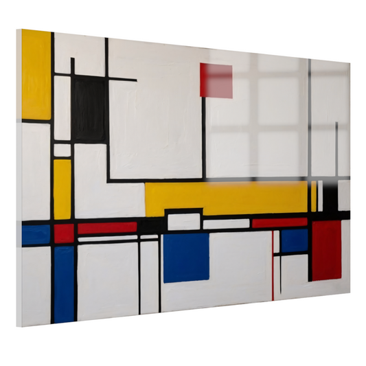 Balans van kleur en vorm in abstractie acrylglas