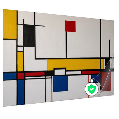 Balans van kleur en vorm in abstractie poster
