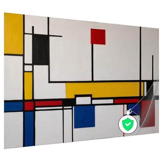 Balans van kleur en vorm in abstractie poster