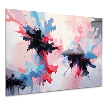 Dynamische abstracte explosie van kleur acrylglas