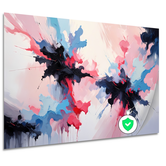 Dynamische abstracte explosie van kleur poster