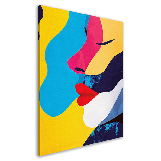 Abstract  met twee gezichten canvas