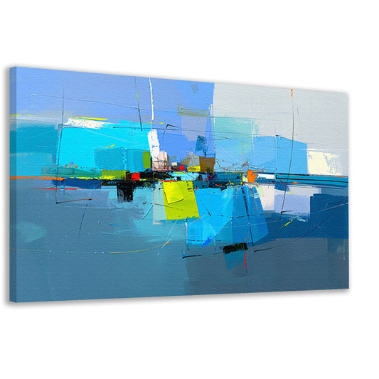 Abstract stadsgezicht in dynamische kleuren canvas