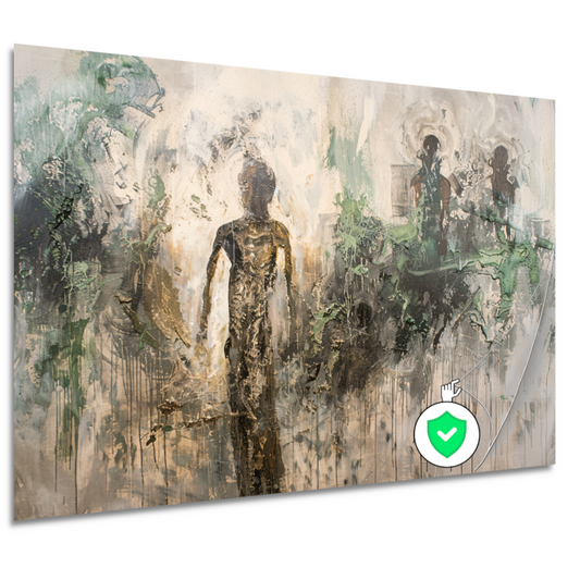 Abstracte Dans in Goud en Zwart poster