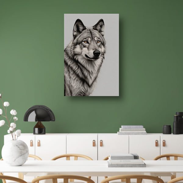 Majestueuze wolf in monochrome tinten acrylglas