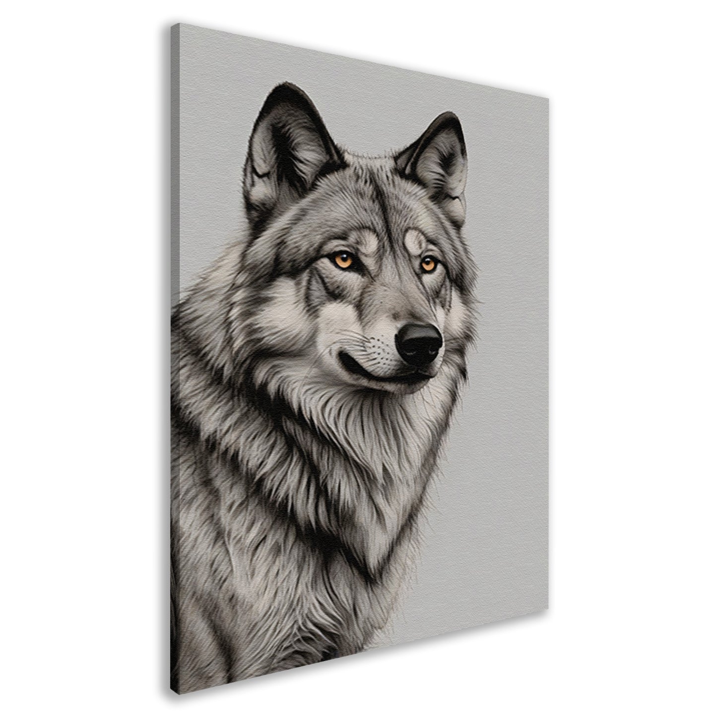 Majestueuze wolf in monochrome tinten canvas