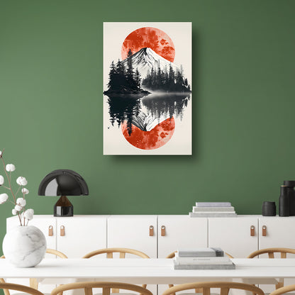 Abstract kleurensymfonie canvas met baklijst