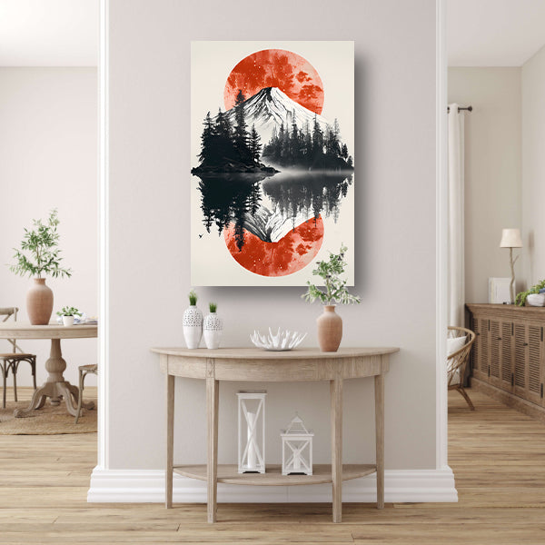 Abstract kleurensymfonie canvas met baklijst