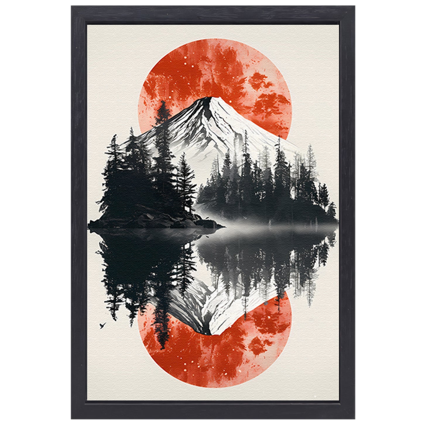 Abstract kleurensymfonie canvas met baklijst