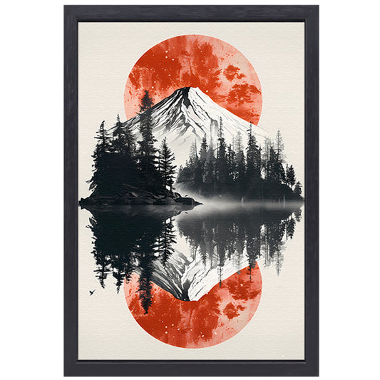 Abstract kleurensymfonie canvas met baklijst