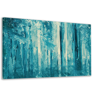 Abstract surrealistisch bos met blauwe tinten canvas