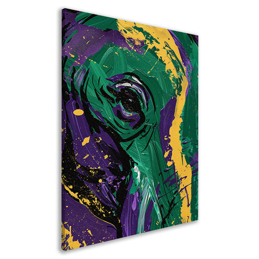 Kleurrijke abstracte kunst met penseelstreken canvas