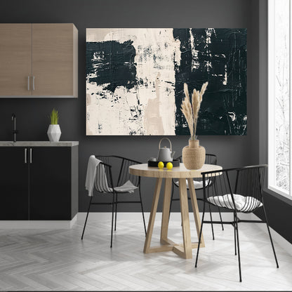 Abstract zwart-wit textuur kunstwerk canvas