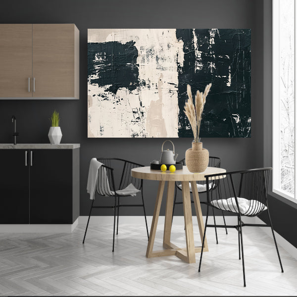 Abstract zwart-wit textuur kunstwerk acrylglas