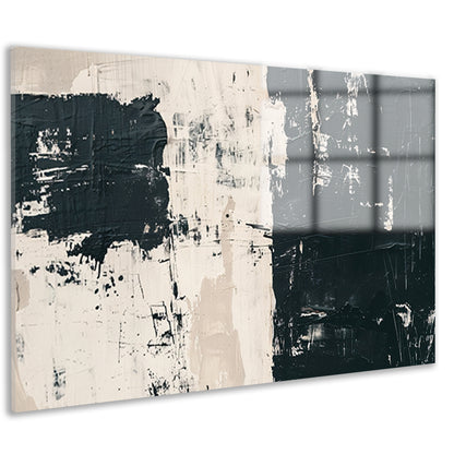 Abstract zwart-wit textuur kunstwerk acrylglas