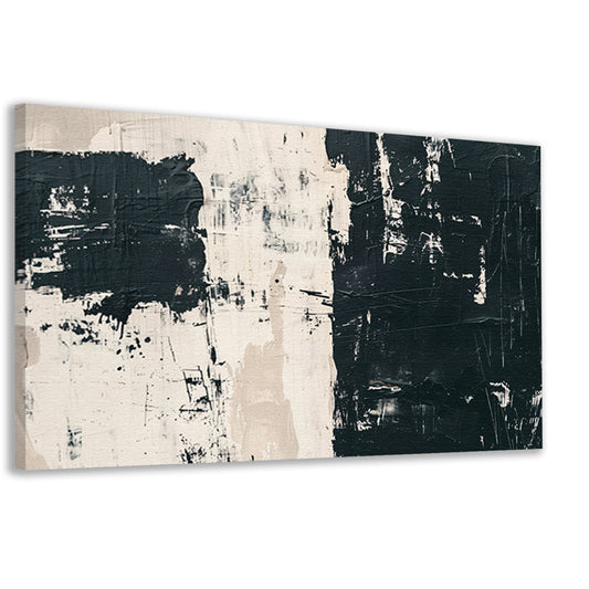 Abstract zwart-wit textuur kunstwerk canvas