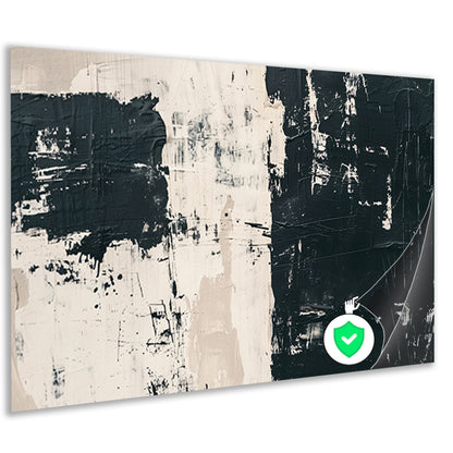 Abstract zwart-wit textuur kunstwerkposter