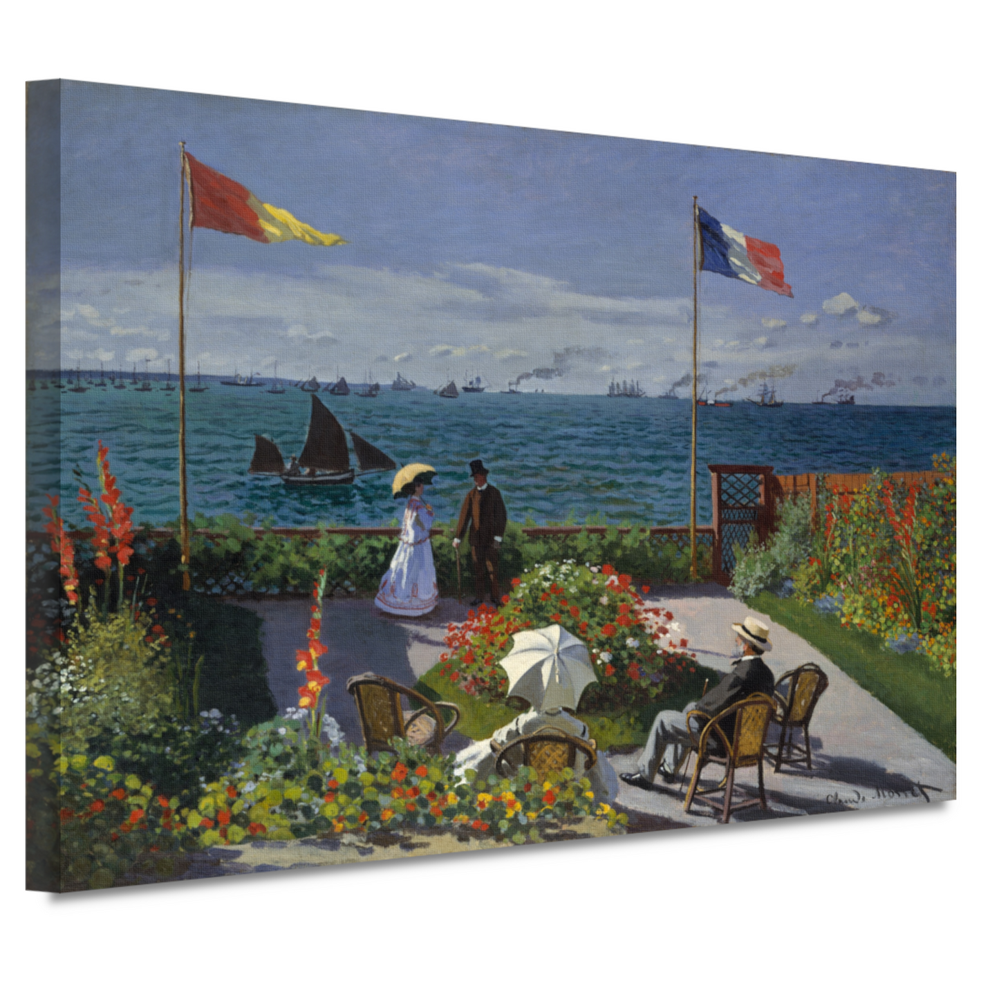 Tuin in Sainte-Adresse - Claude Monet canvas