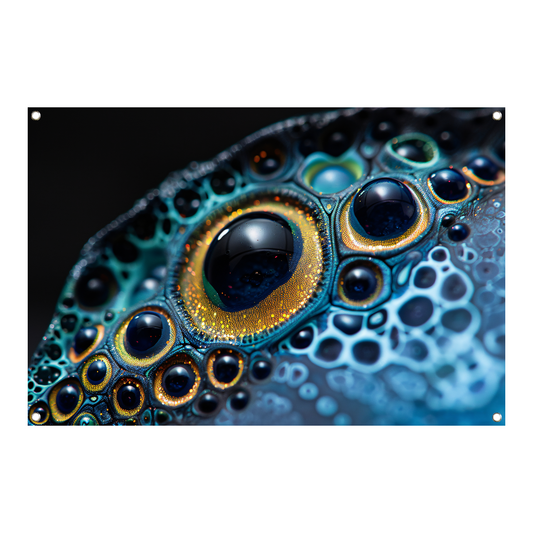 Kleurrijk abstract oog met patronen tuinposter