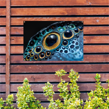 Kleurrijk abstract oog met patronen tuinposter