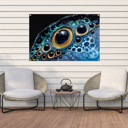 Kleurrijk abstract oog met patronen tuinposter