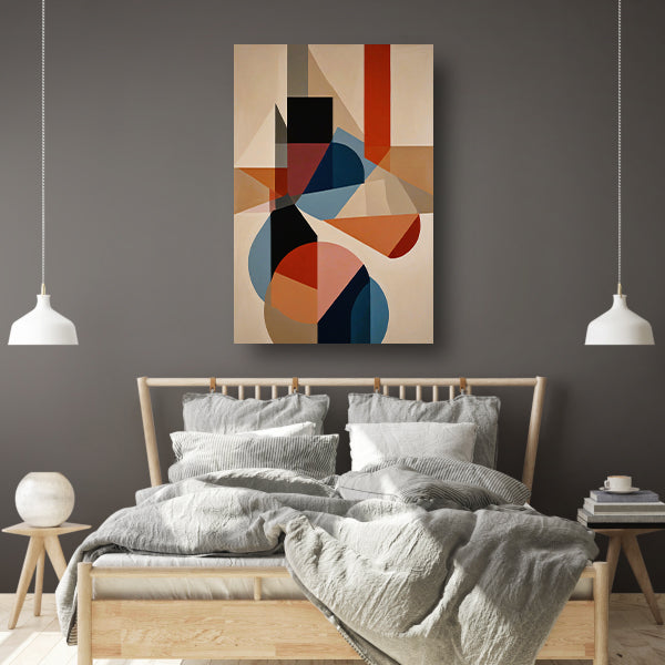 Geometrische Abstractie in Kleur en Vorm canvas