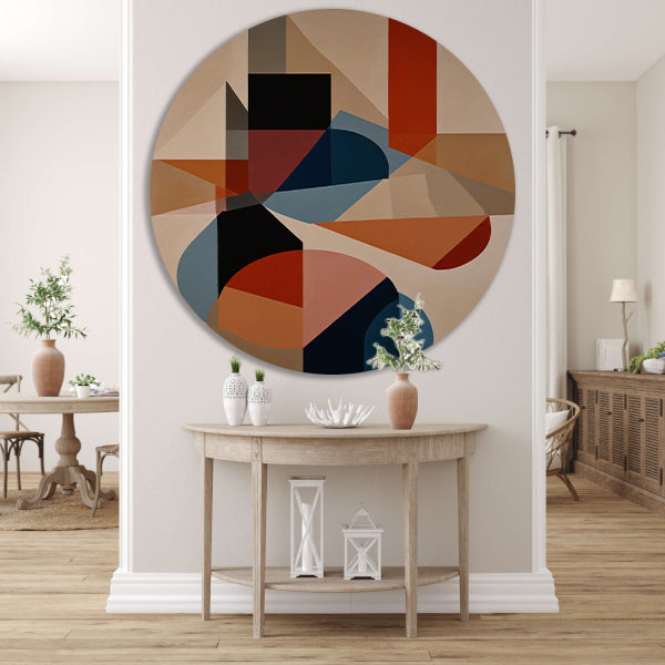 Geometrische Abstractie in Kleur en Vorm forex muurcirkel